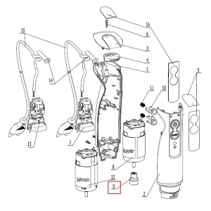 Sprzęgło 491.0010 do blendera ręcznego ZELMER typu 491